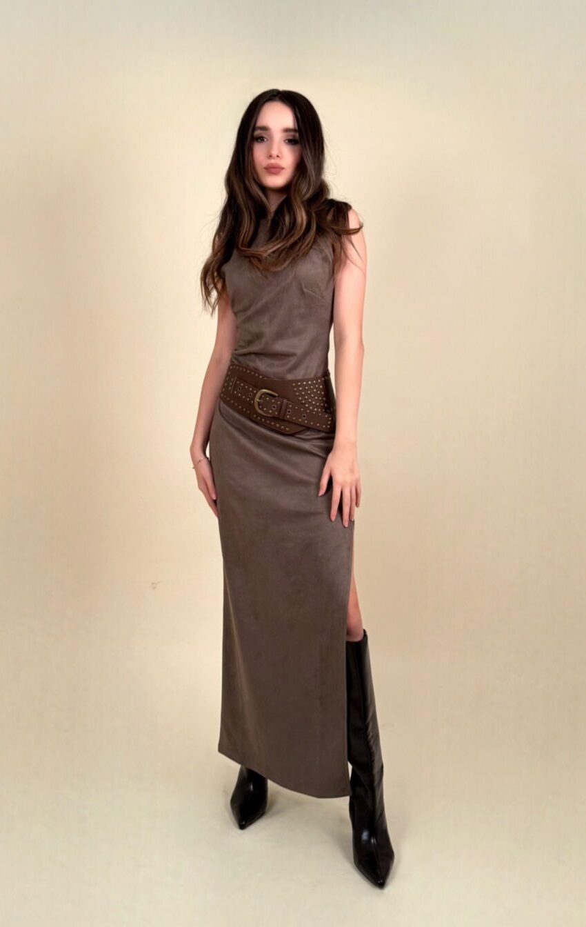 vestido con cinturon georgina - Image 2