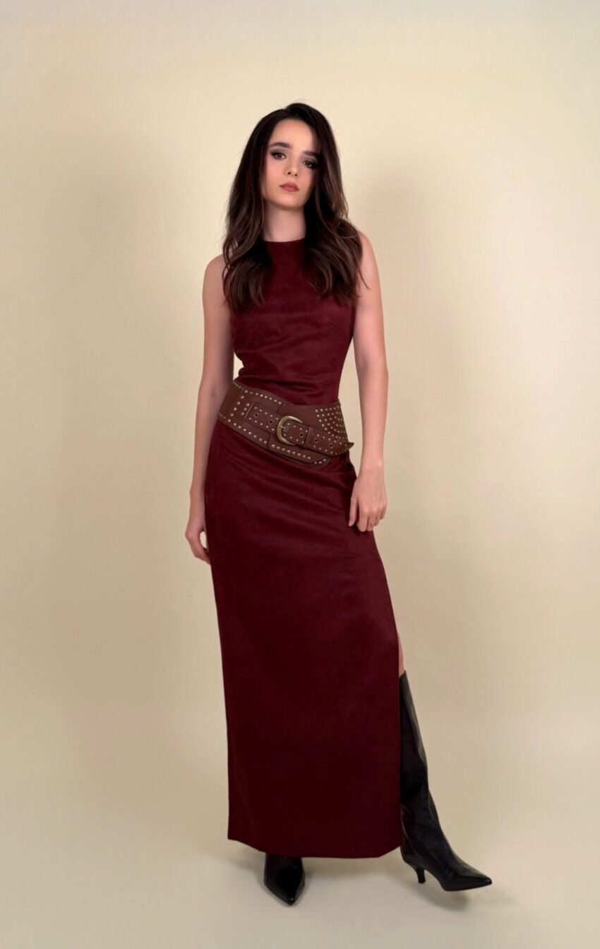 vestido con cinturon georgina