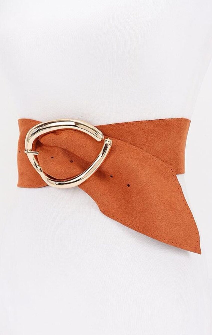 cinto grueso de gamuza