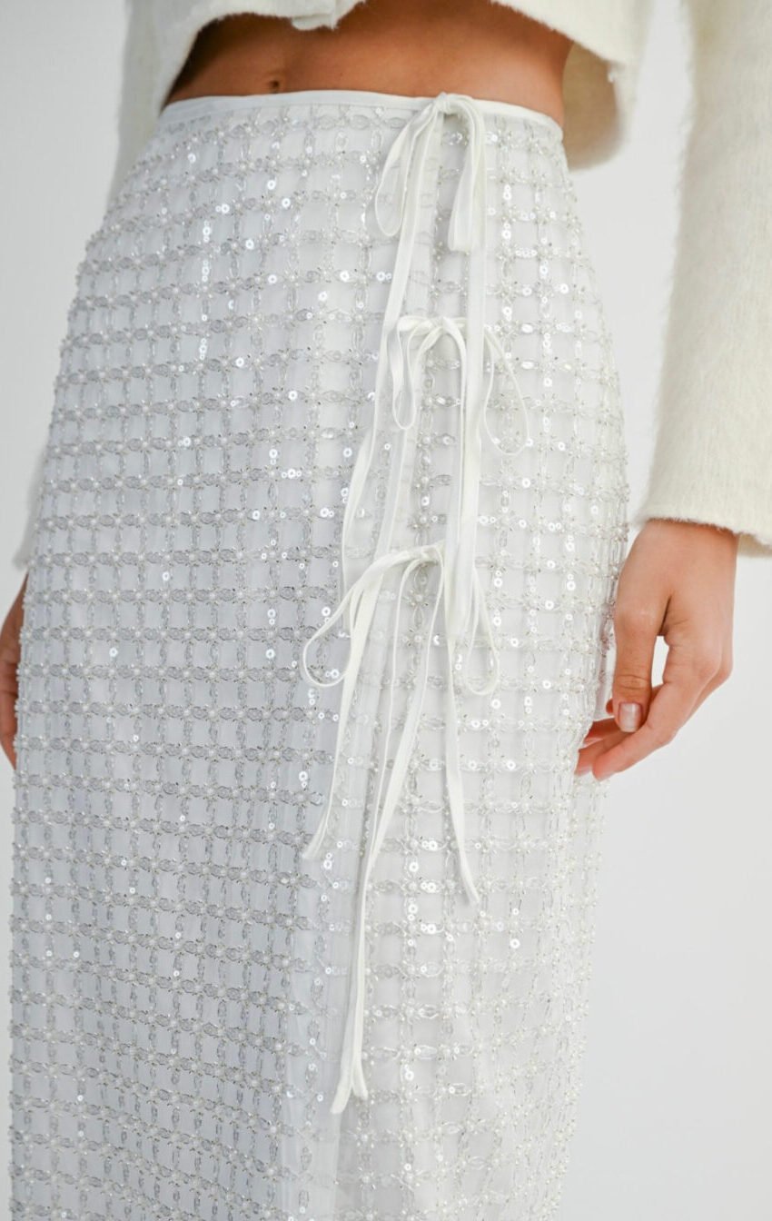 falda midi con cristales - Image 2