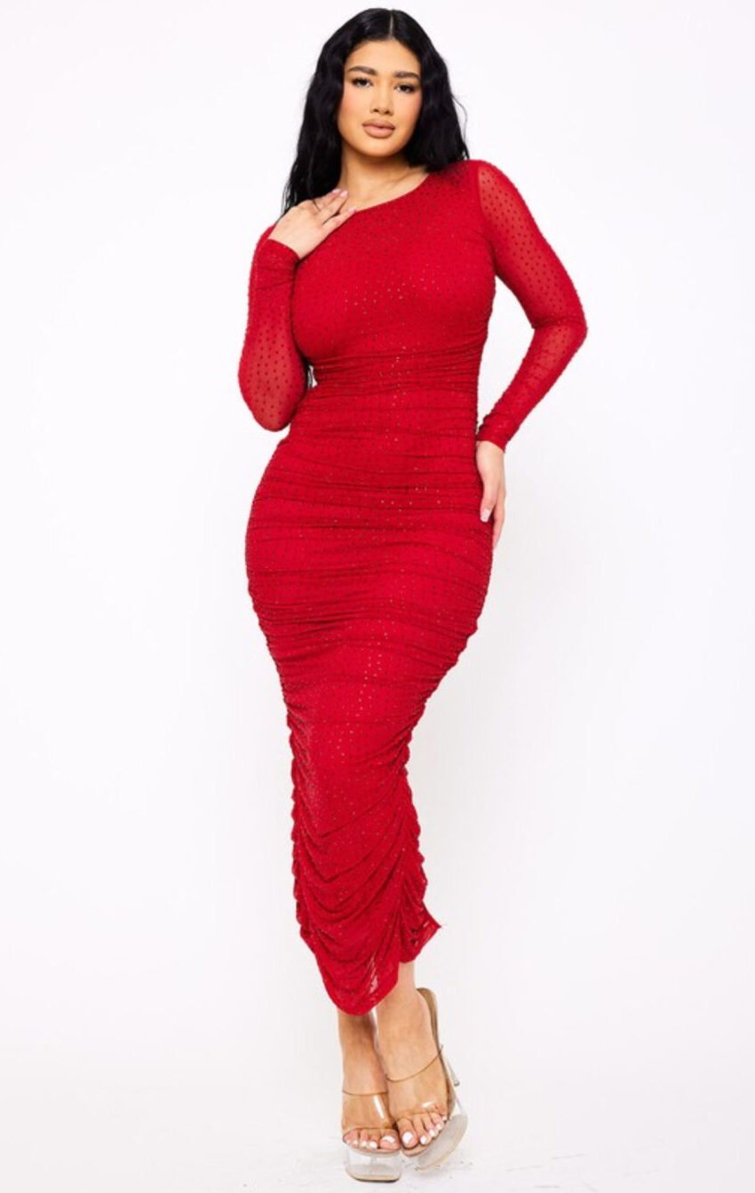 vestido corte pluma con surcido - Image 3