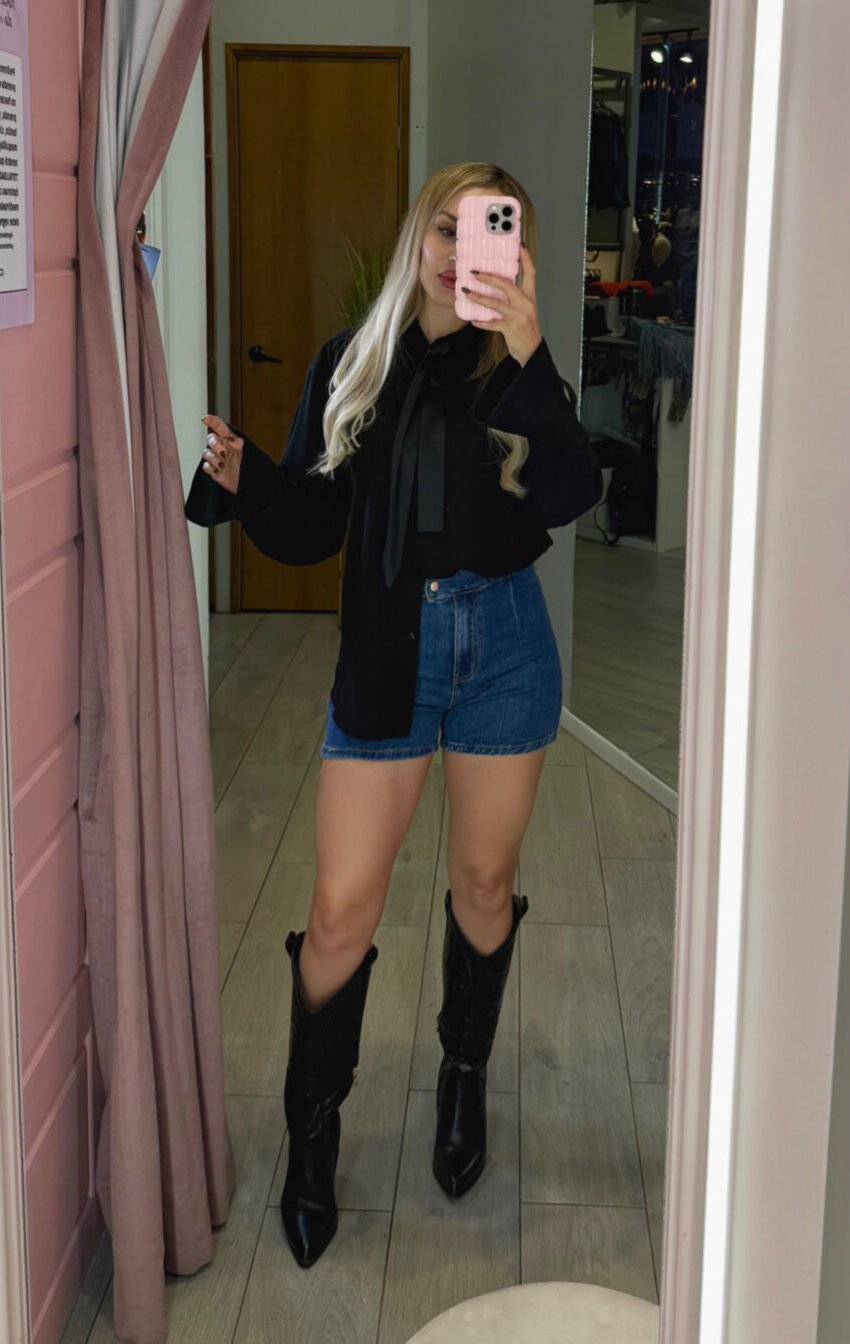 blusa camisera con corbatin - Image 2