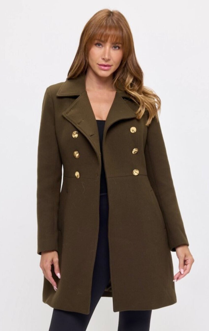 abrigo cruzado olivo - Image 2