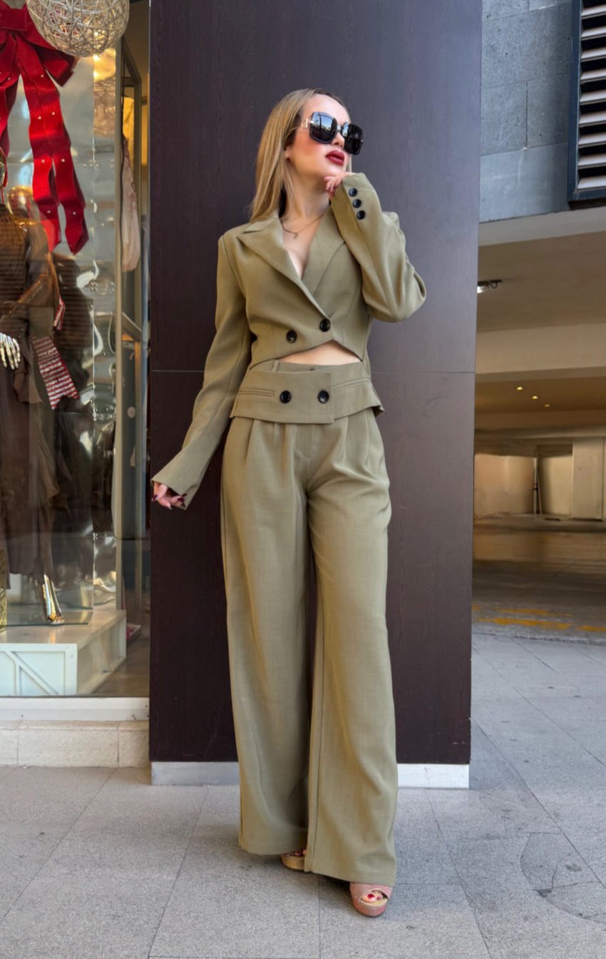 conjunto saco cut olivo - Image 3