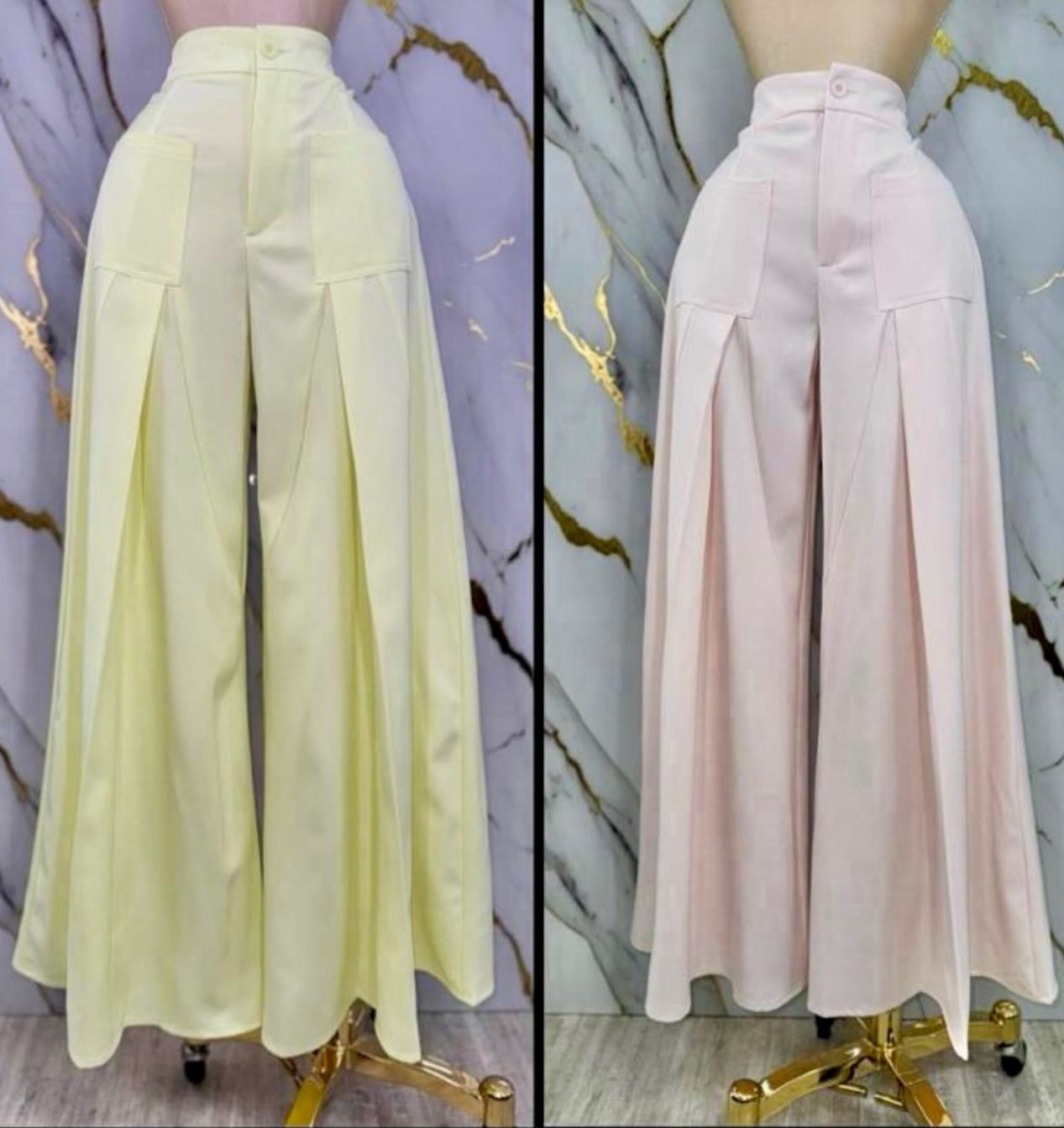 pantalon palazzo ancho con pinza - Image 2