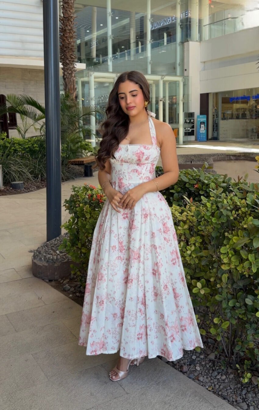 vestido celeste