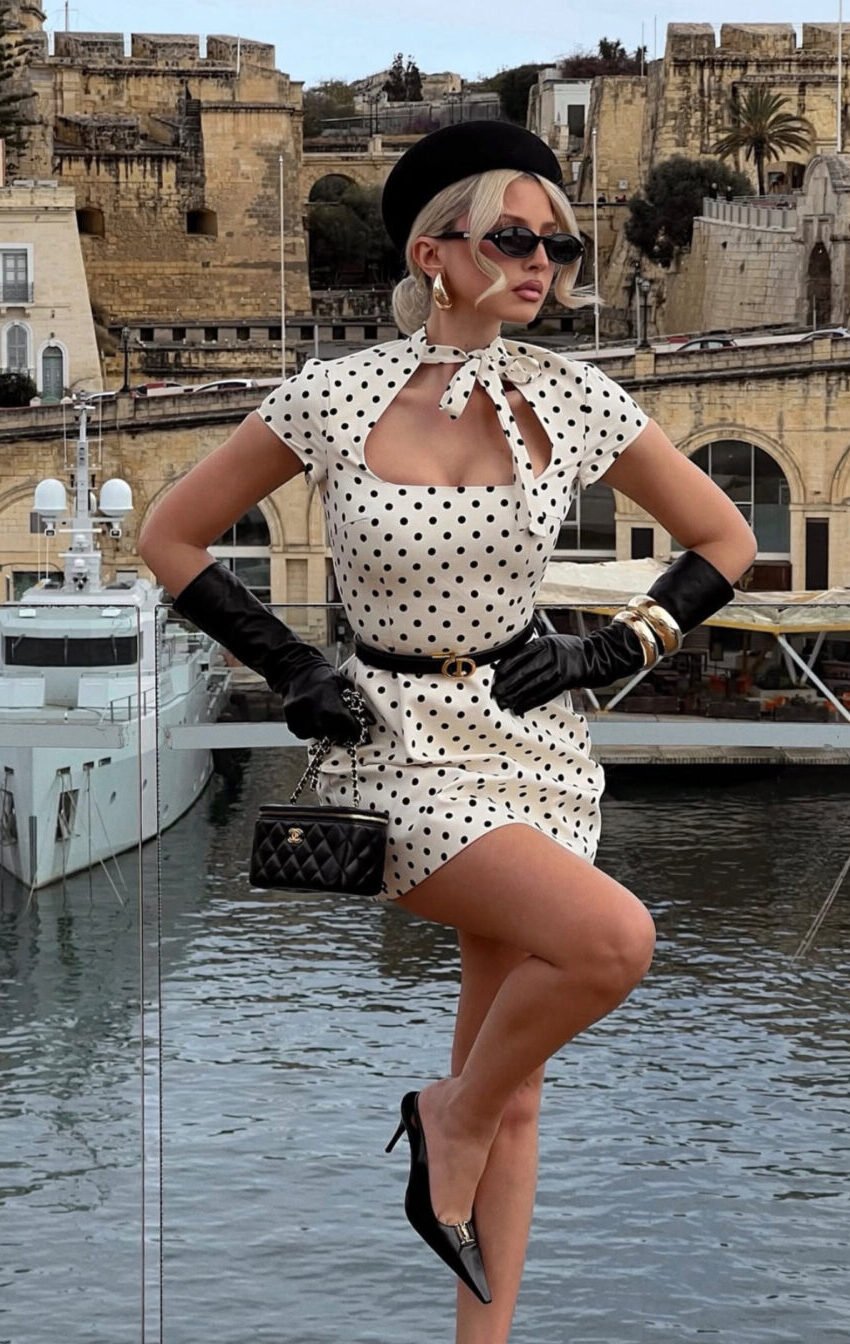 vestido corto polka
