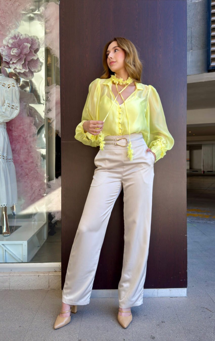 pantalon de vestir satinado