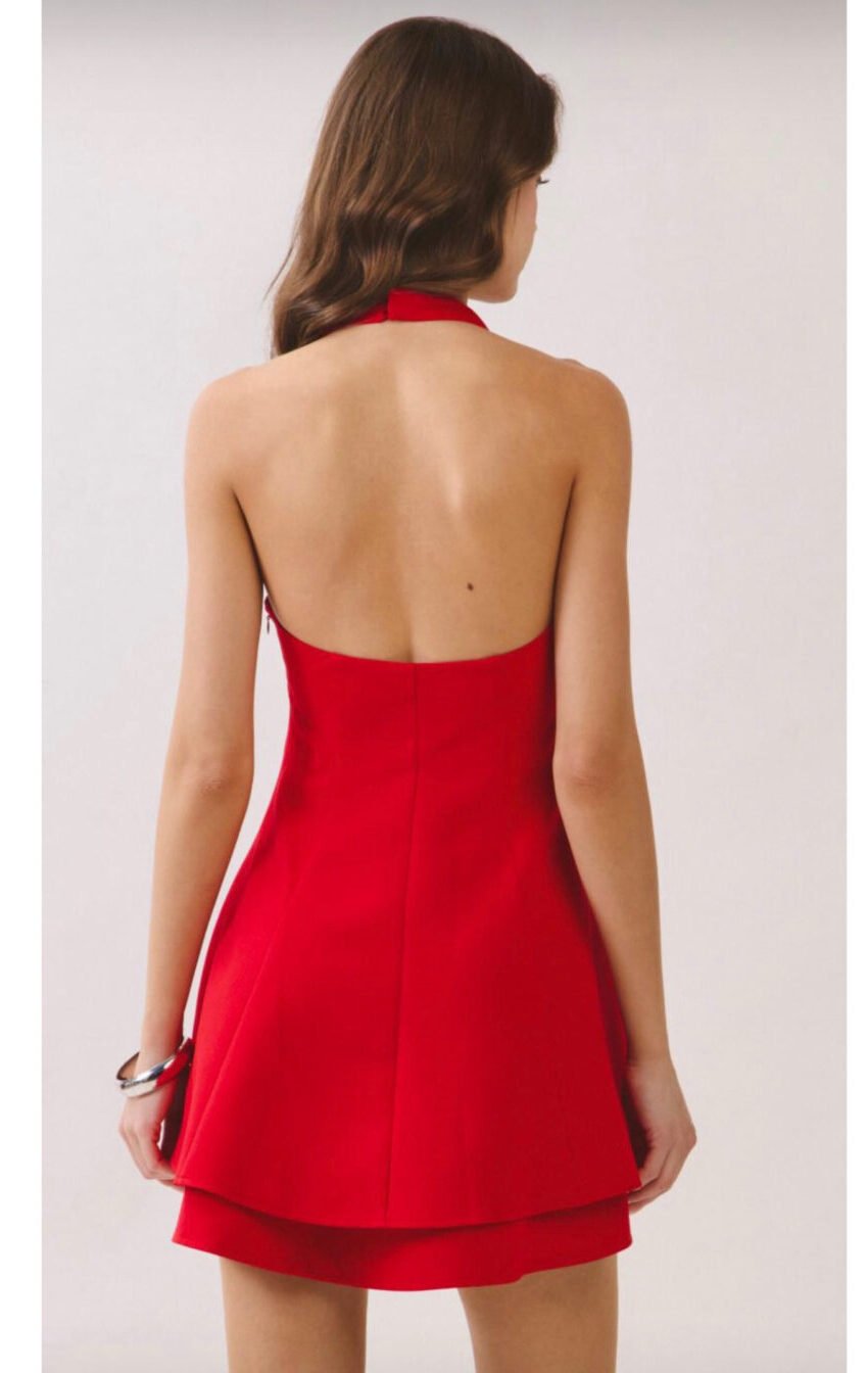 vestido rojo halter - Image 3
