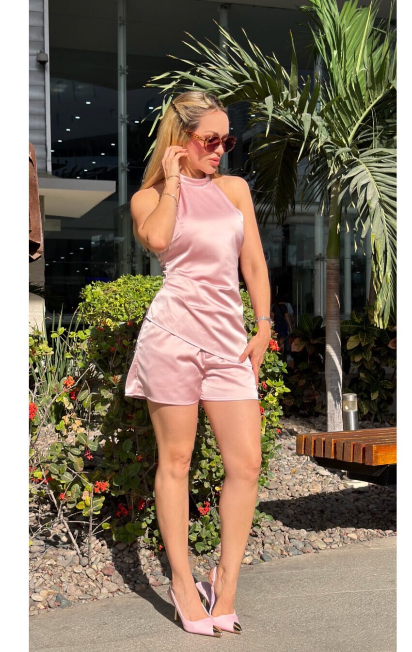set short satinado