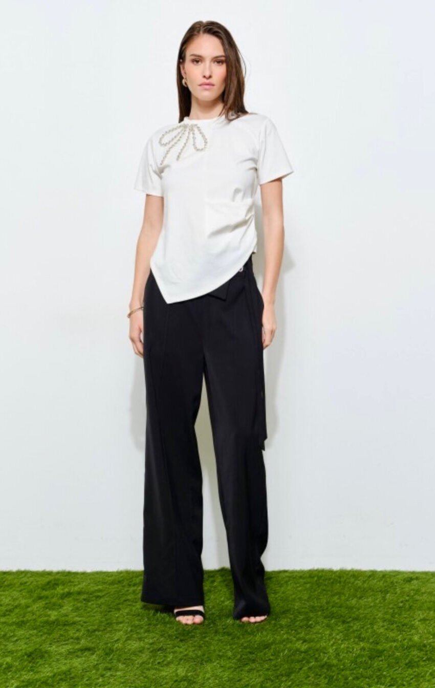 blusa con cristaleria