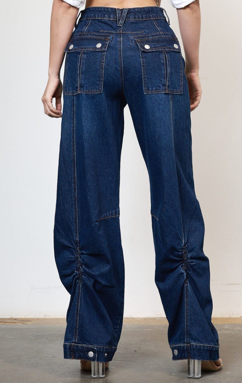 jeans vibrant con surcido trasero - Image 3
