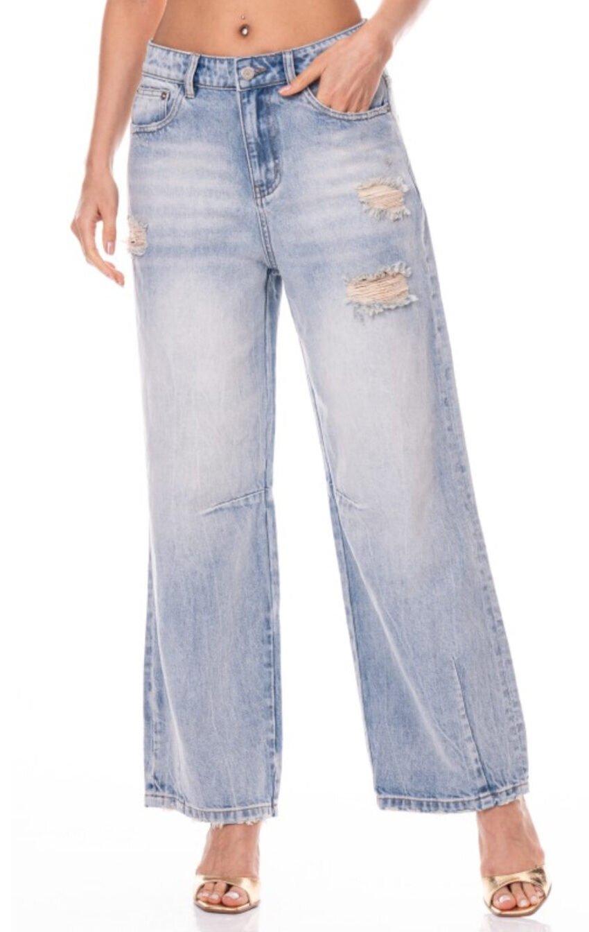 jeans rasgado denim light - Image 3