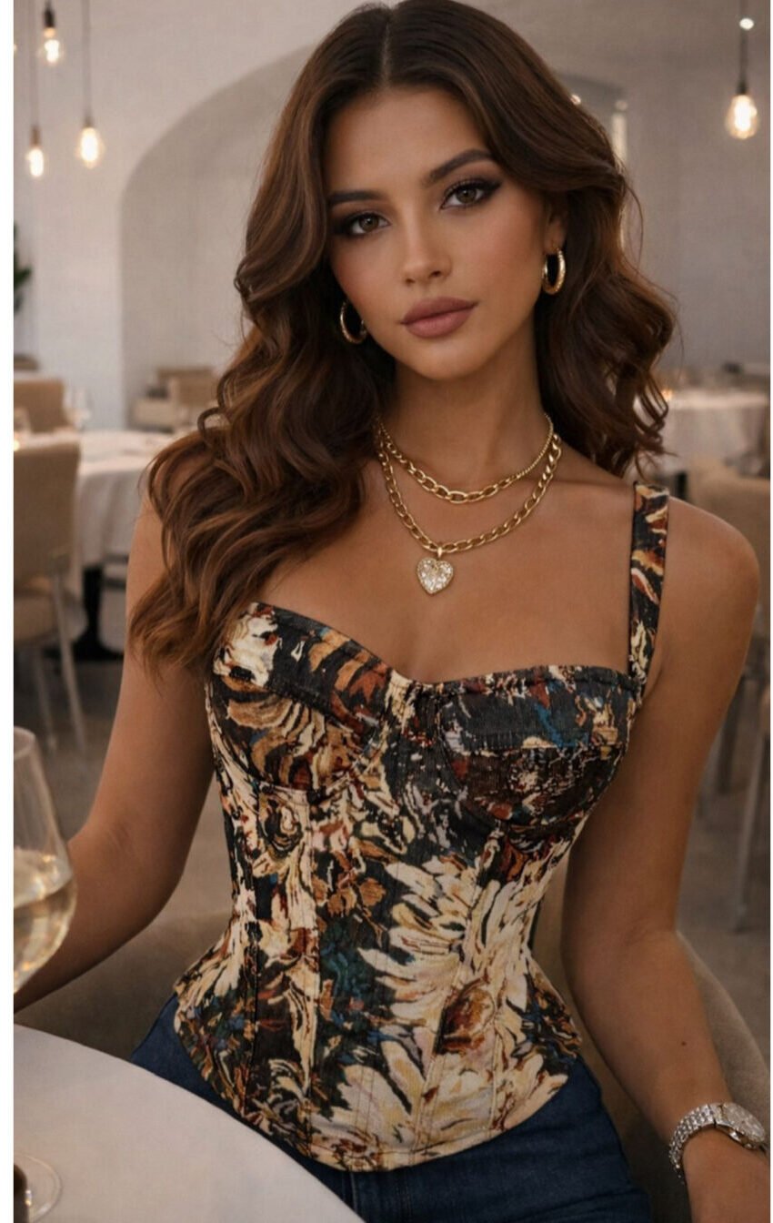 blusa tipo corset
