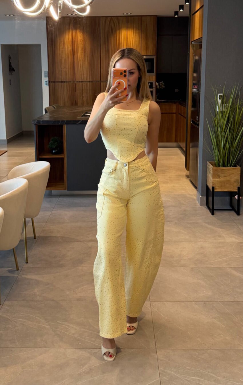 top amarillo glitter - Image 2
