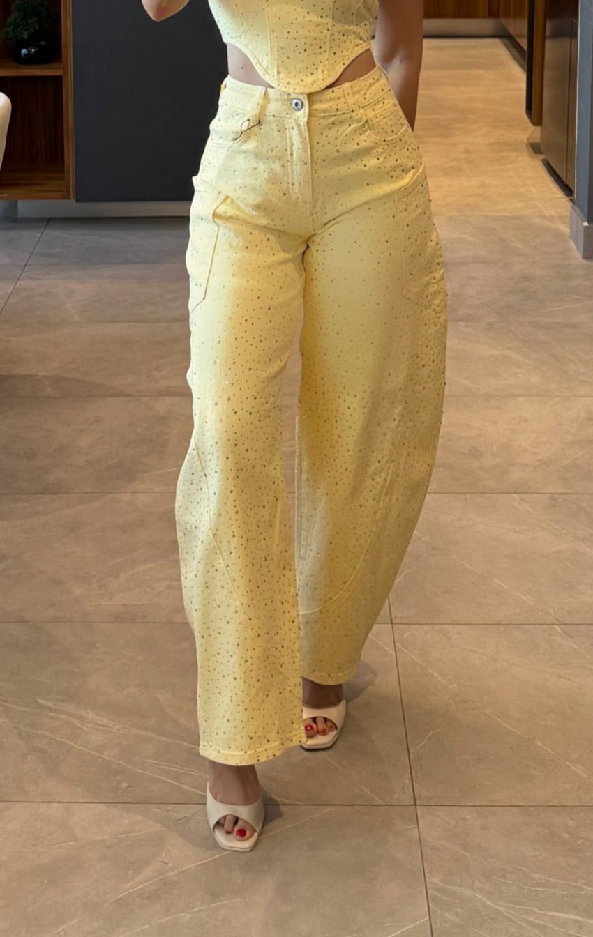 pantalon amarillo glitter - Image 2
