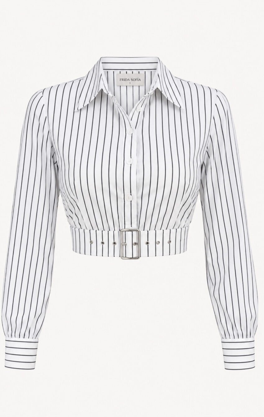 camisa corta con cinto - Image 2